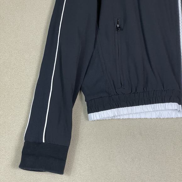 Athleta Jacket Womens M‎ Black Brooklyn Track Full Zip Bomber Athletic High Neck - Picture 6 of 11